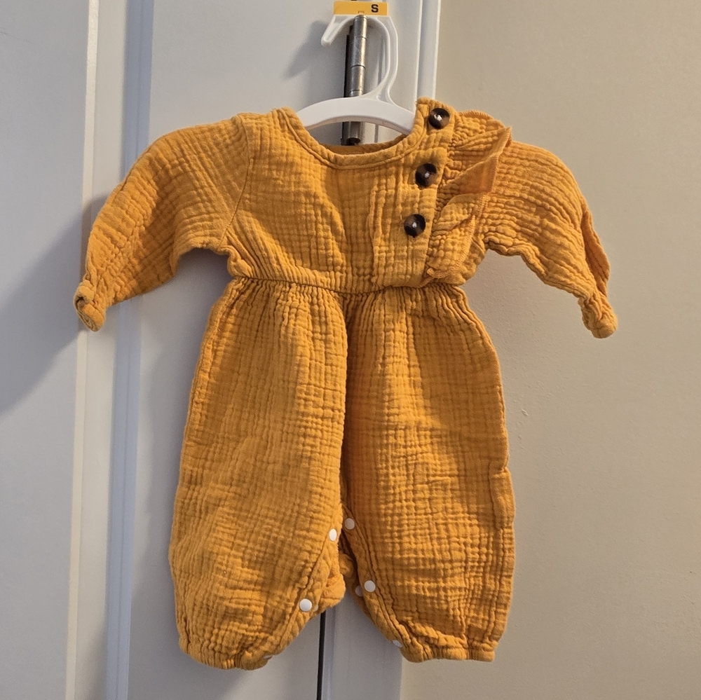 SHEIN Mustard Baby Romper